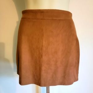 Faux suede skirt